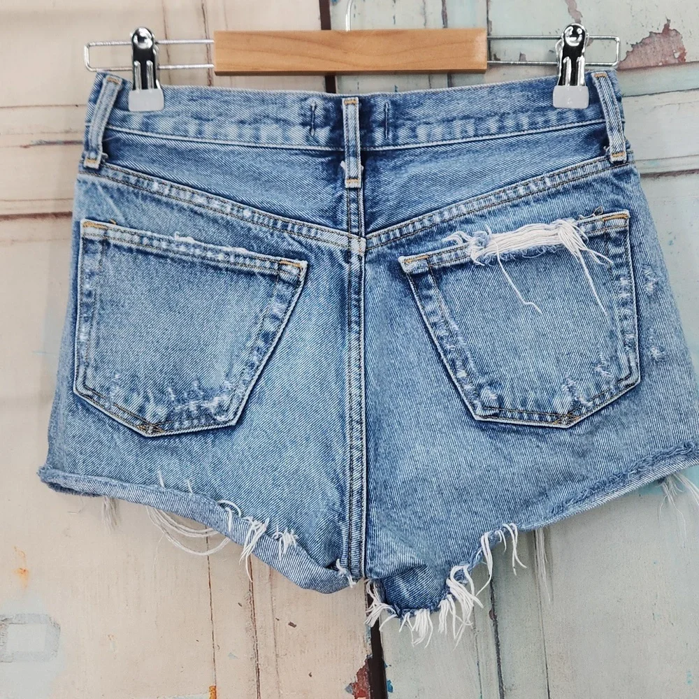 AGOLDE‎ Parker Distressed Denim Shorts